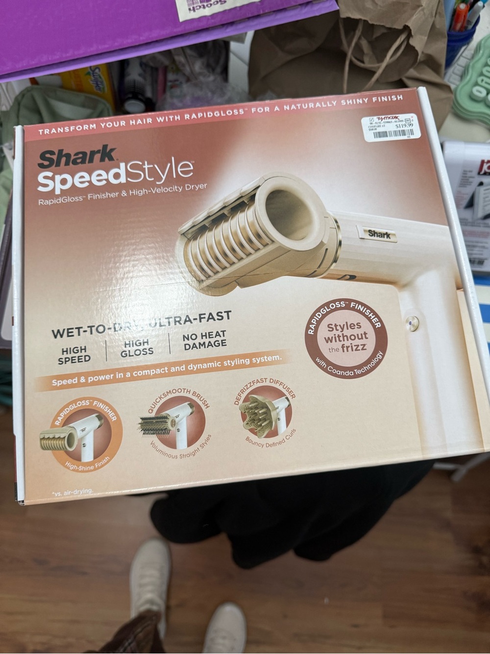 Shark SpeedStyle RapidGloss Hair Dryer - Cream